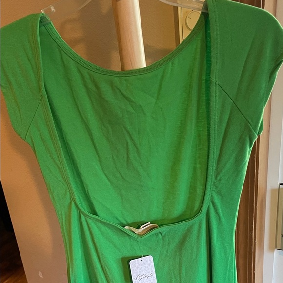 Free People Beach Vibrant Green Mini Dress - Picture 6 of 8